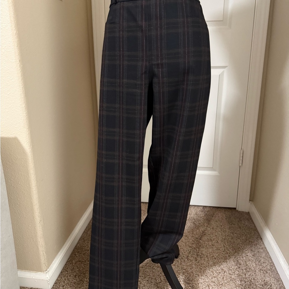 Sanctuary Black plaid Straight Leg Pants for Effortless Elegance